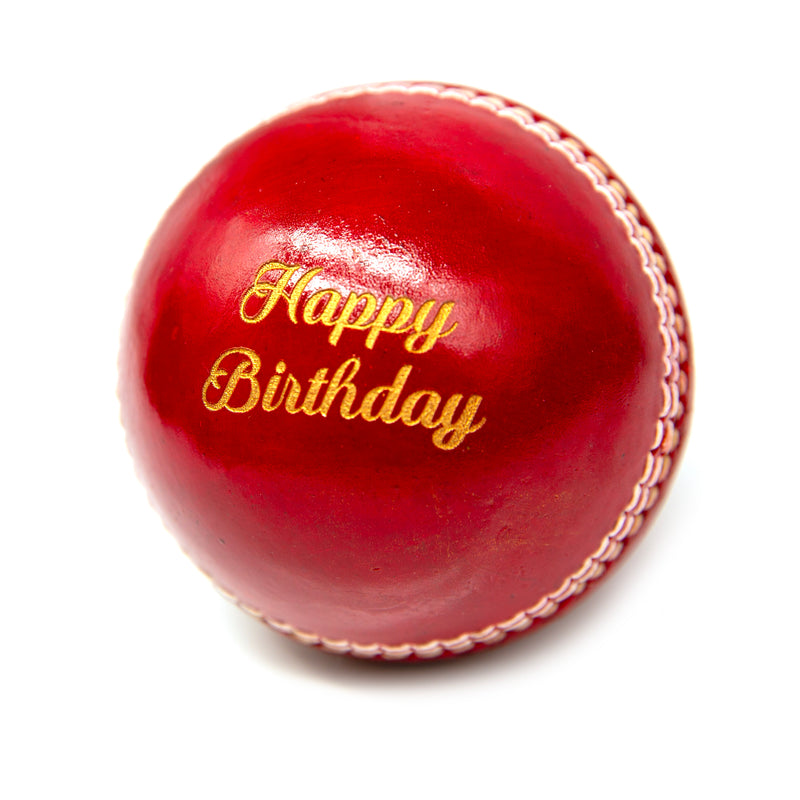 Engraved Cricket Ball - Happy Birthday Ball