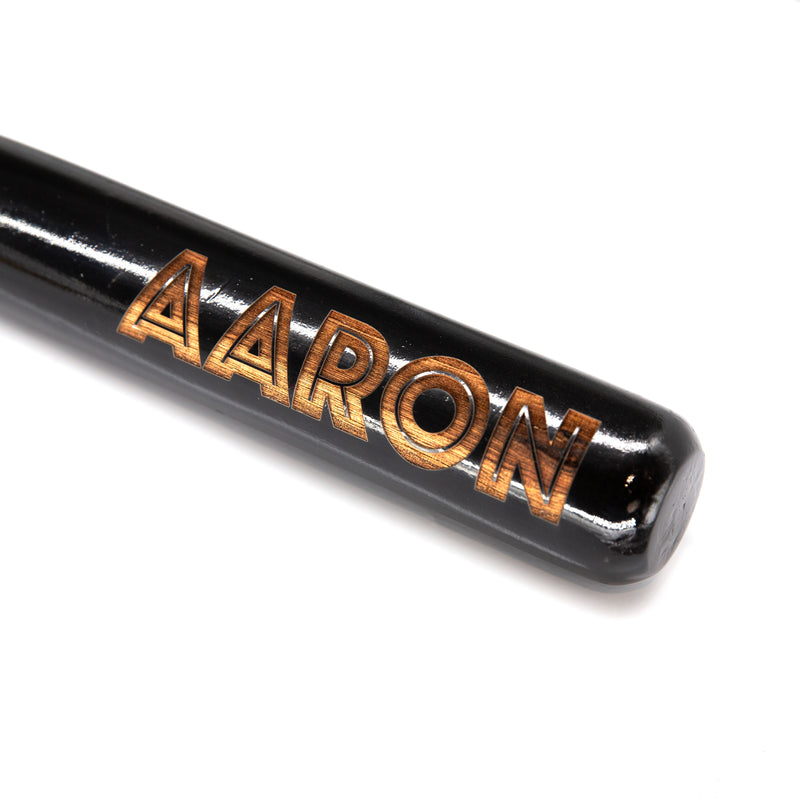 Personalised Laser-Engraved Baseball Bat - Black