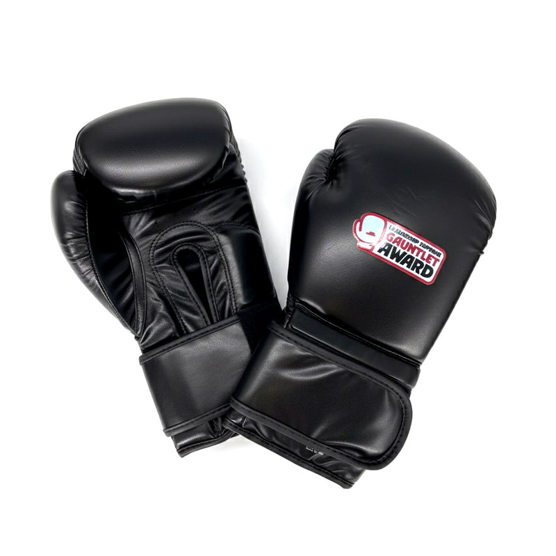 Custom Personalised Logo Branded Gold Boxing Gloves - Black