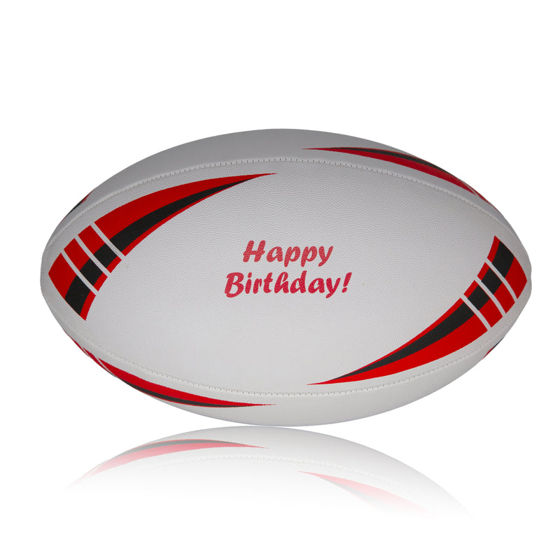 Happy Birthday Red Rugby Ball