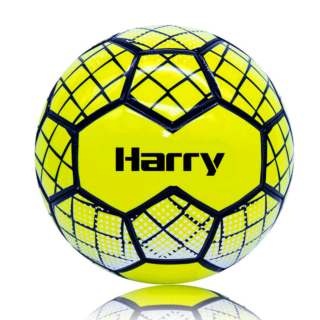 Personalised Football - Neon Yellow Size 5