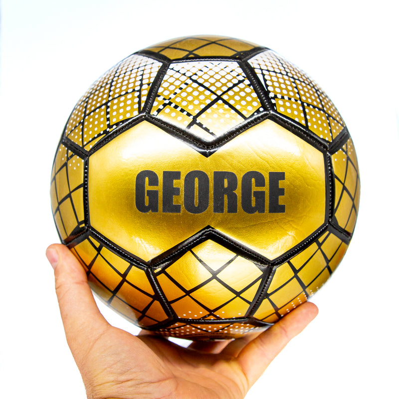 Personalised Football - Metallic Gold Size 5