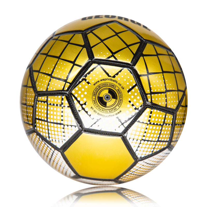 Personalised Football - Metallic Gold Size 5