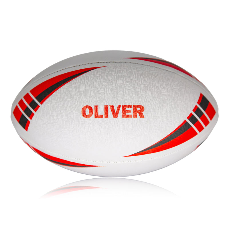 Personalised Size 5 Rugby Ball Red