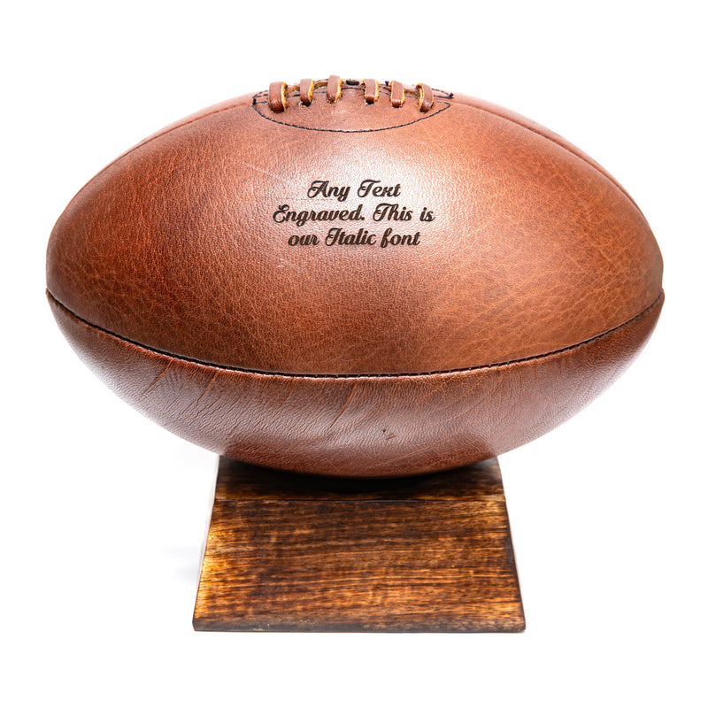 Personalised Vintage Full Leather Rugby Ball