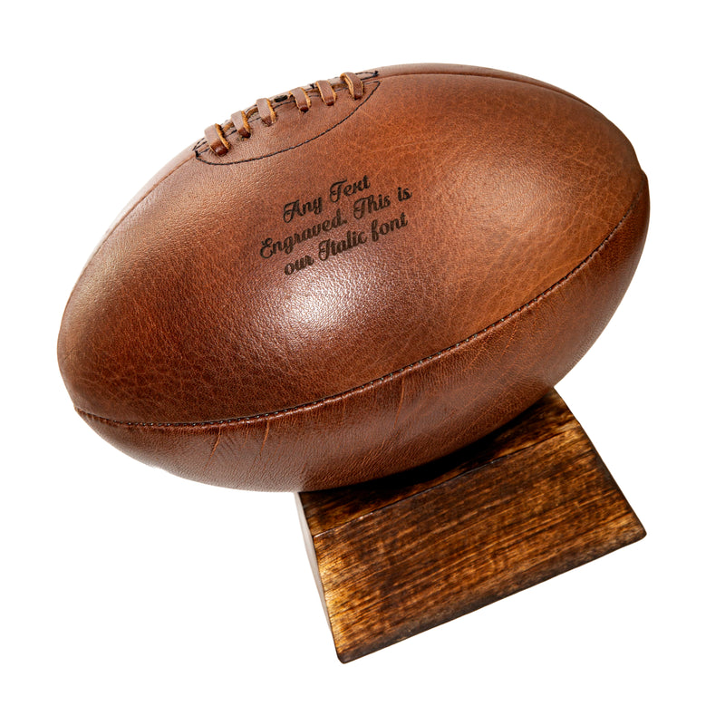 Personalised Vintage Full Leather Rugby Ball