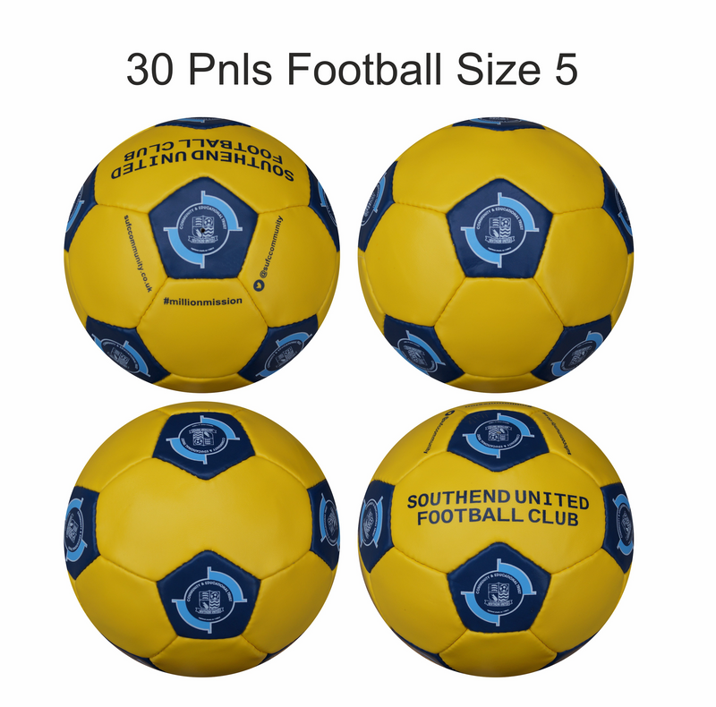 Custom Football Ball - 30 Panel Size 5 PVC 'Southend United'