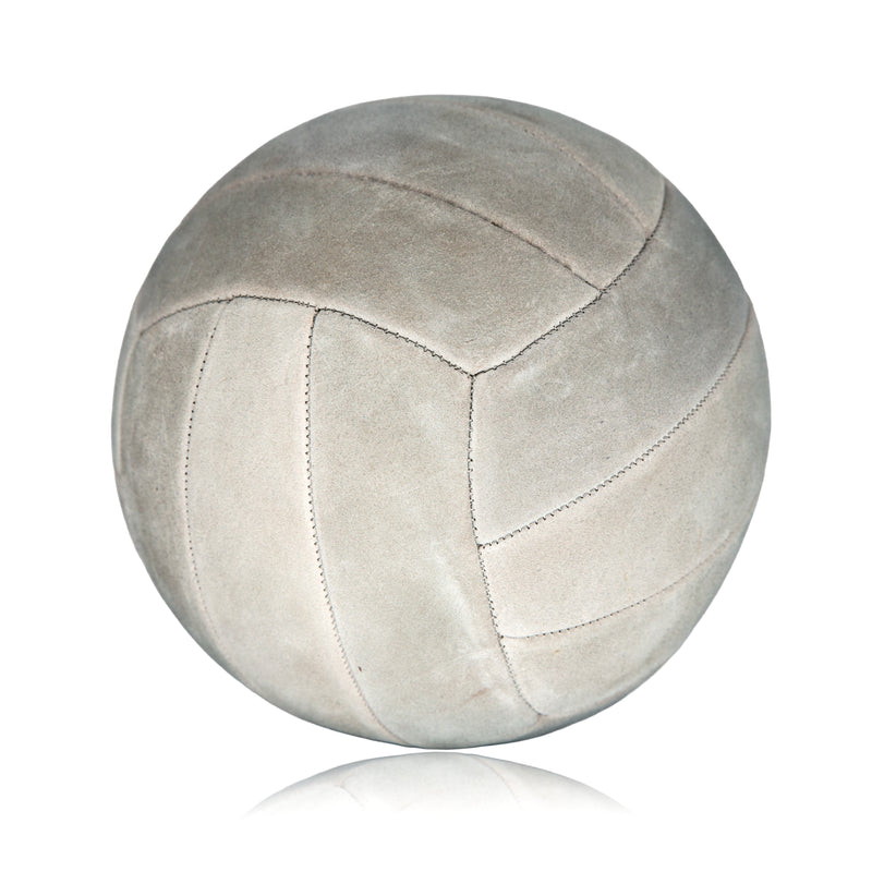 Hand Sewn Suede Leather Football Ball - Light Grey Size 5