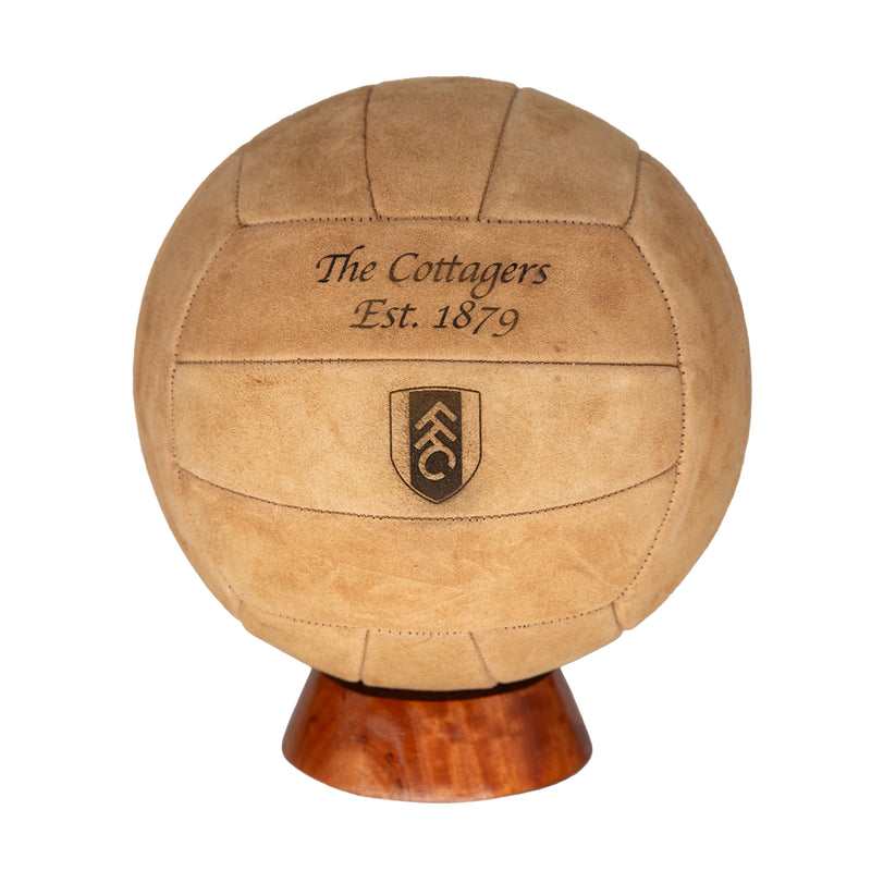 Personalised Engraved Hand Sewn Suede Leather Football Ball - Tan Brown Size 5