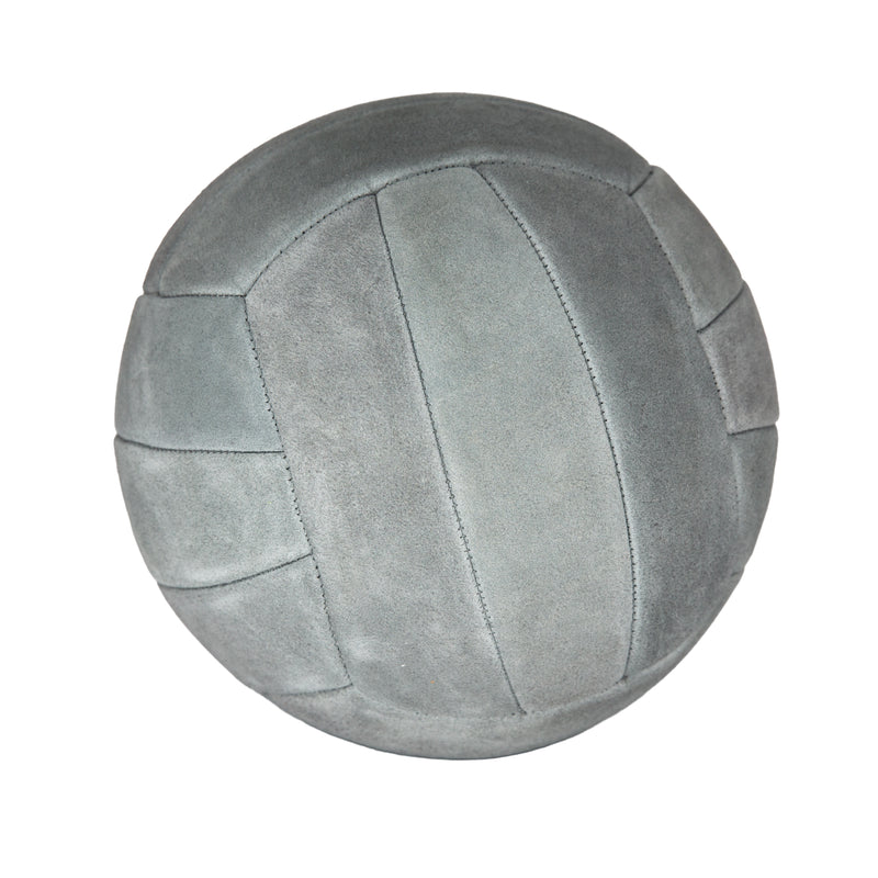 Hand Sewn Suede Leather Football Ball - Dark Grey Size 5