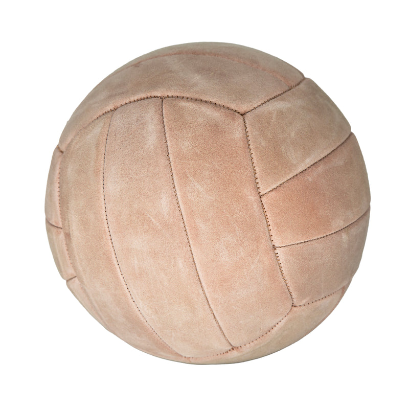 Hand Sewn Suede Leather Football Ball - Light Brown Size 5