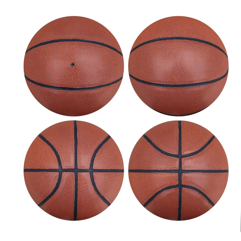 Plain Unprinted PU Basketball - Tan