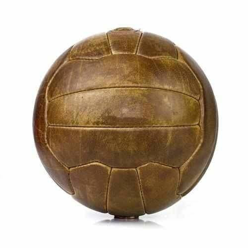 Vintage Leather Soccer Ball 18 Panel