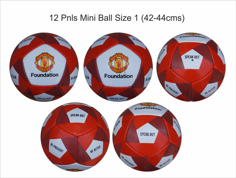 Custom Football Ball - 12 Panel Size 1 PVC ''Manchester United Ball"