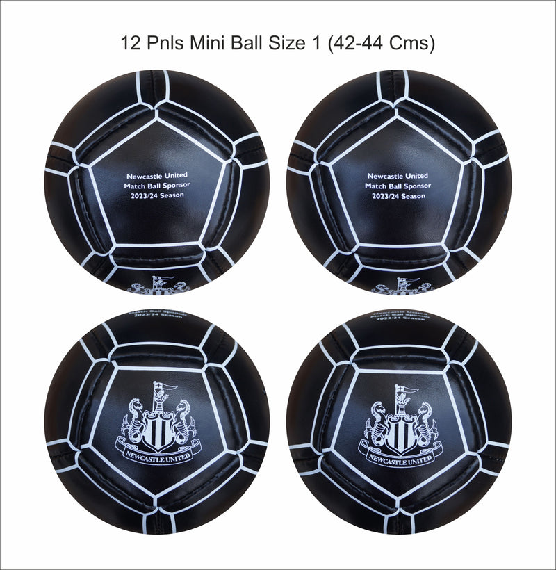 Custom Football Ball - 12 Panel Size 1 PVC ''Newcastle United Ball"