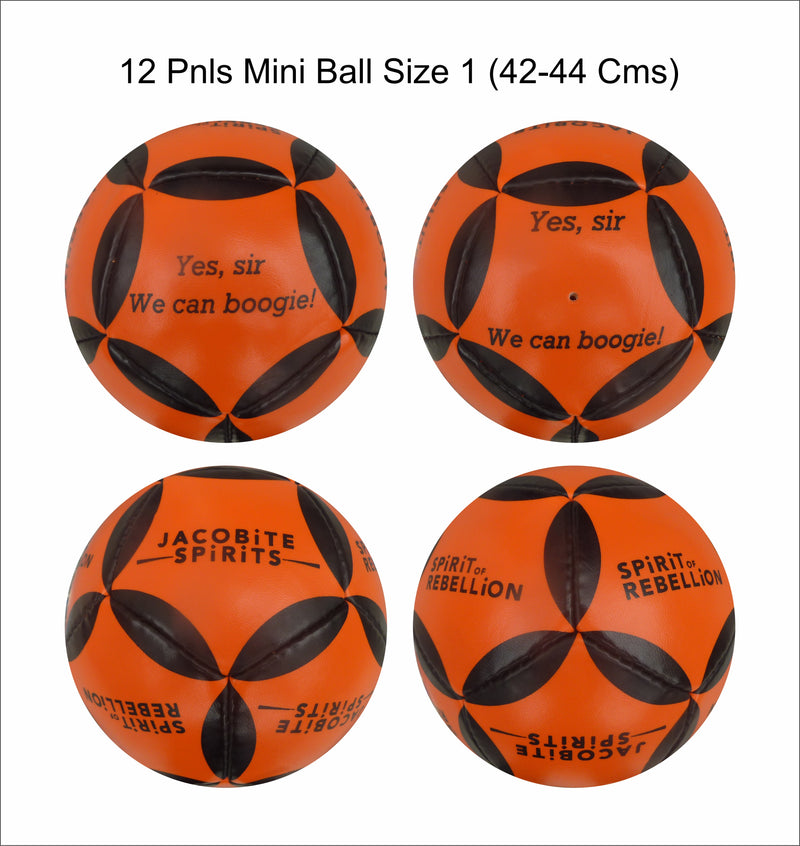 Custom Football Ball - 12 Panel Size 1 PVC  'Jacobite Spirits'