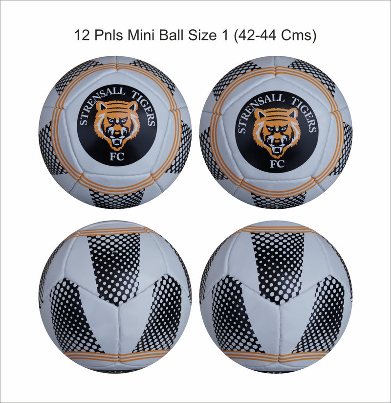 Custom Football Ball - 12 Panel Size 1 PVC 'Strensal Tigers'