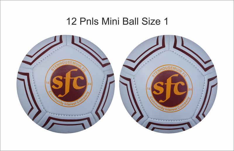 Custom Football Ball - 12 Panel Size 1 PVC 'Stenhousemuir'