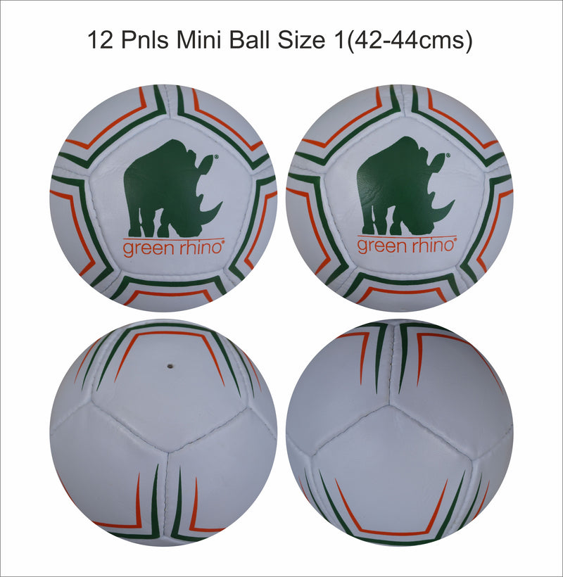 Custom Football Ball - 6 Panel Size 1 PVC 'Green Rhino'