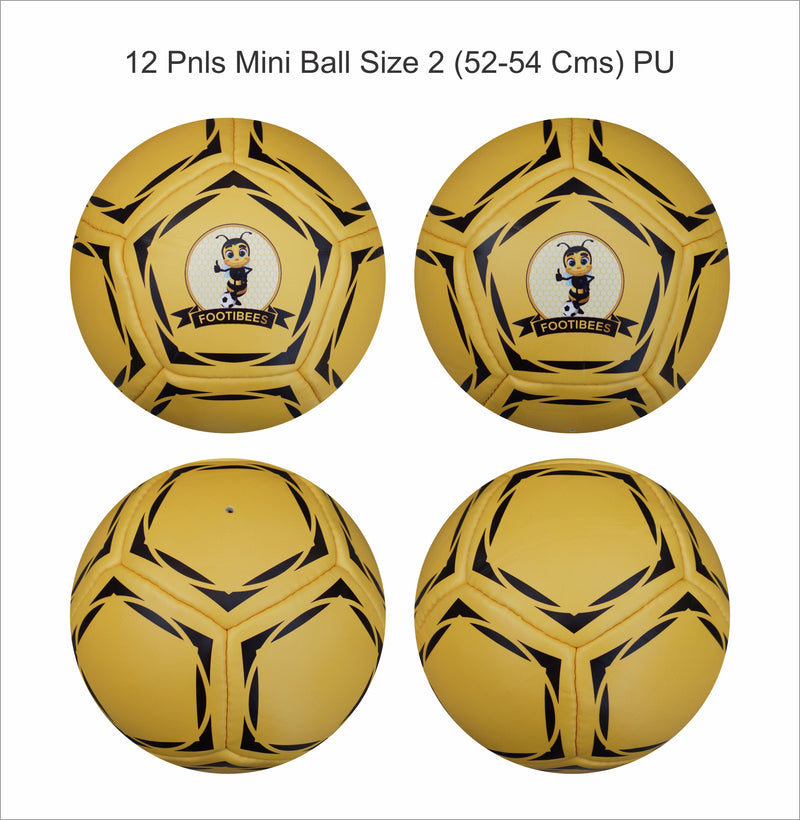 Custom Football Ball - 6 Panel Size 1 PU  'Footiebees'