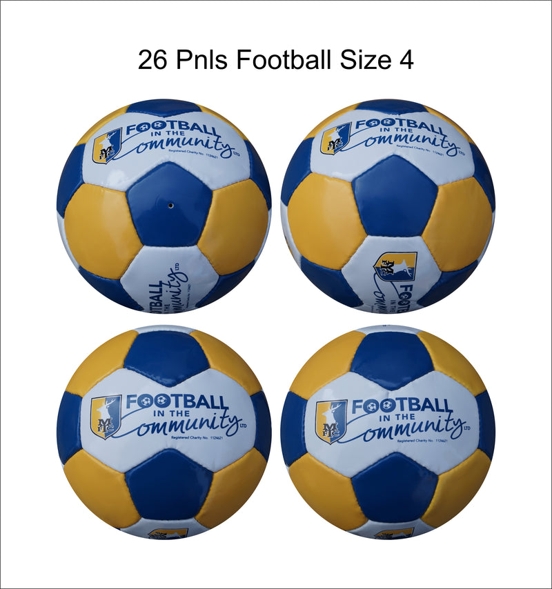 Custom Football Ball - 26 Panel Size 5 PVC 'Mansfield Town'