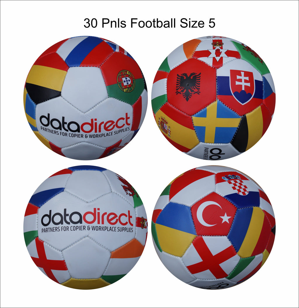 Custom Football Ball - 30 Panel Size 5 PVC 'Data Direct'