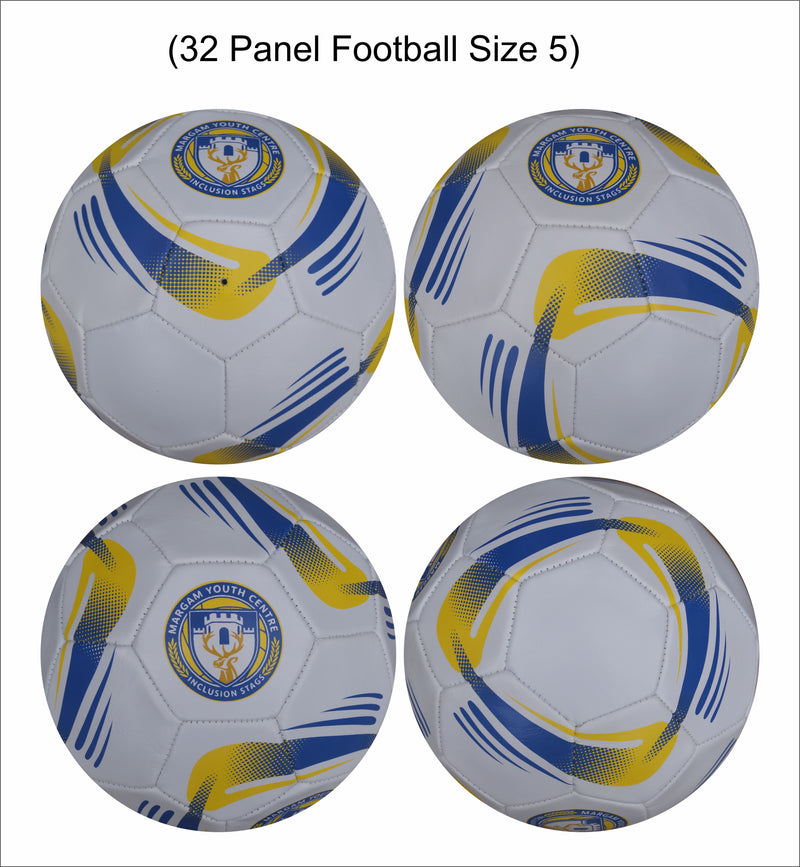 Custom Football Ball - 32 Panel Size 5 PVC 'Margam YC'