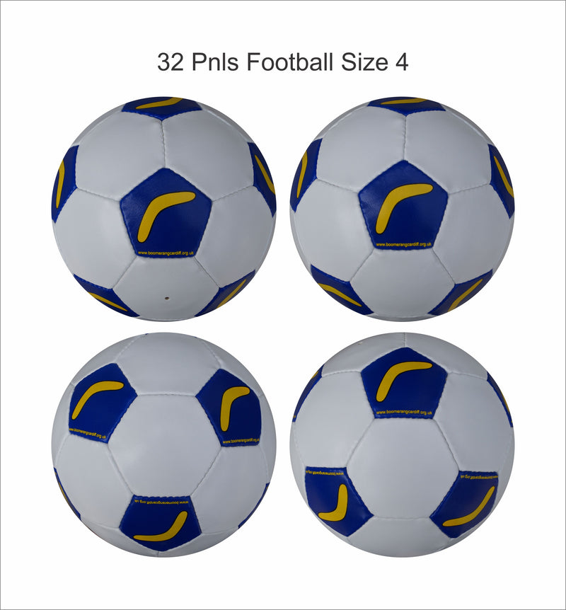 Custom Football Ball - 32 Panel Size 5 PVC  'Boomerang Cardiff'