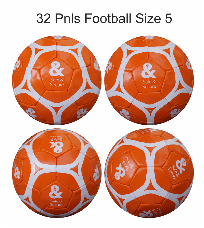 Custom Football Ball - 32 Panel Size 5 PVC 'Safe & Secure'