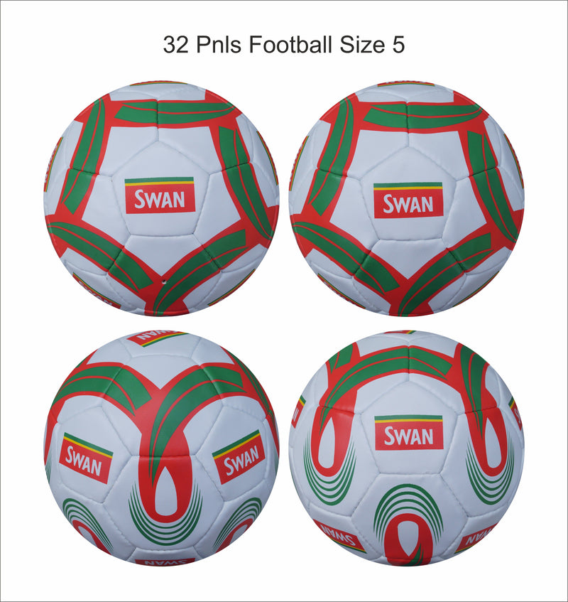 Custom Football Ball - 32 Panel Size 5 PVC  'Swan 1'