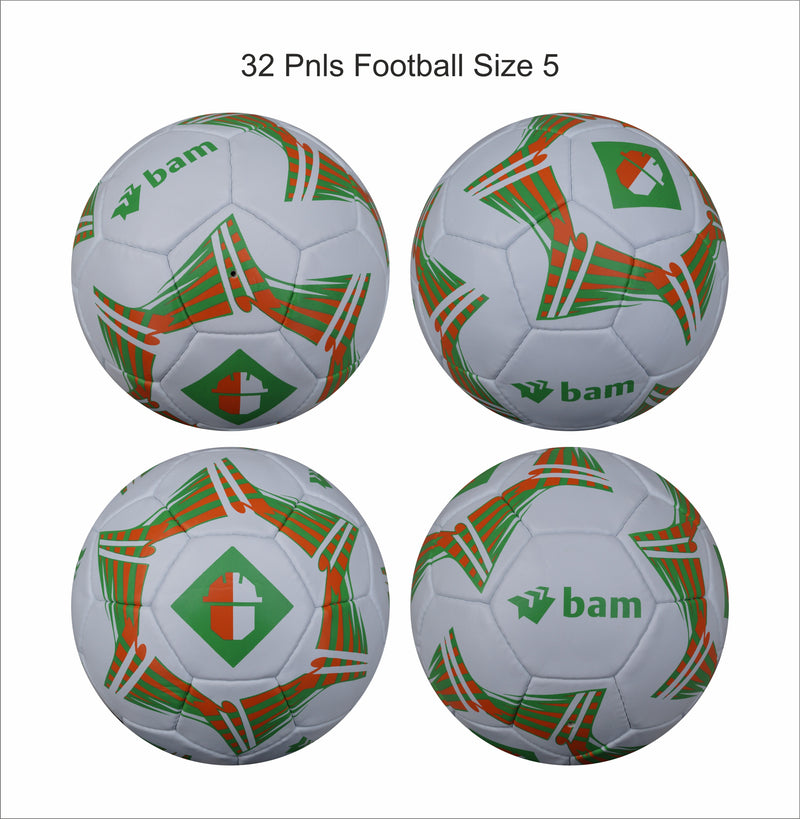 Custom Football Ball - 32 Panel Size 5 PVC  'BAM'