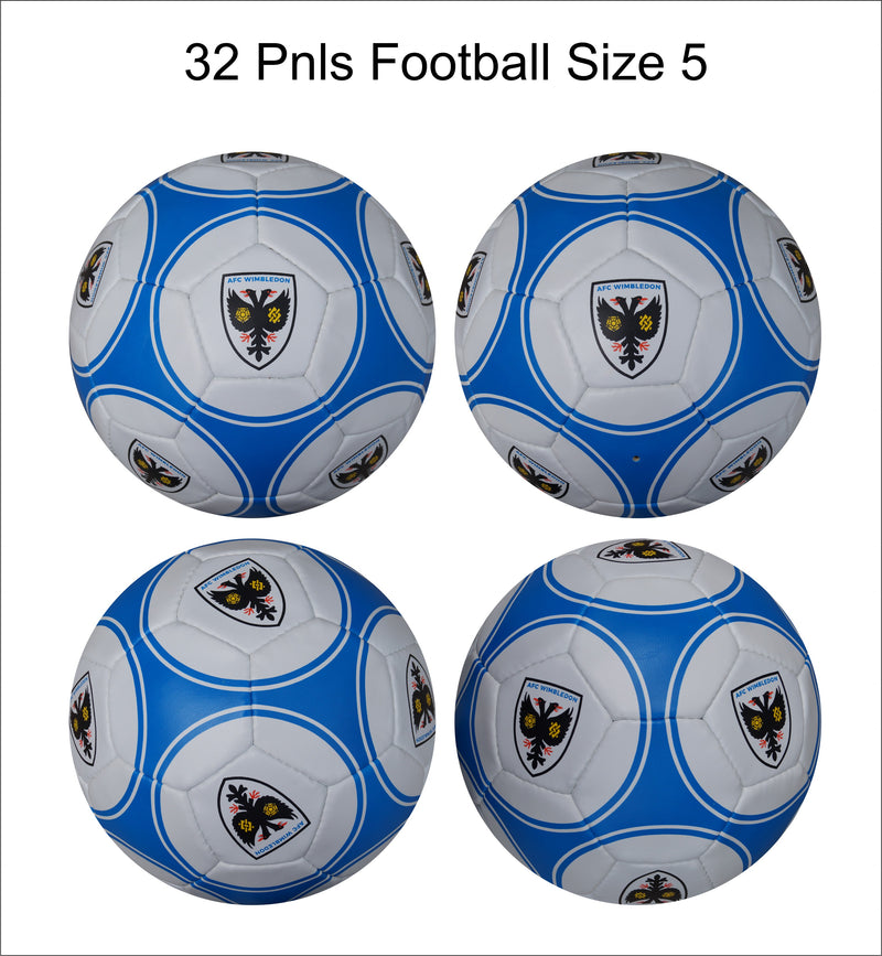 Football Panel Ls Custom Football Ball - 32 Panel Size 5 PVC 'AFC Wimbeldon'