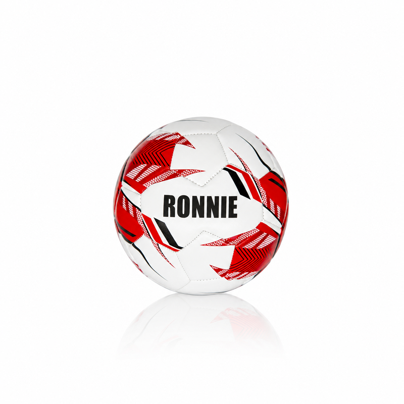 Personalised Football - White & Red Size 3
