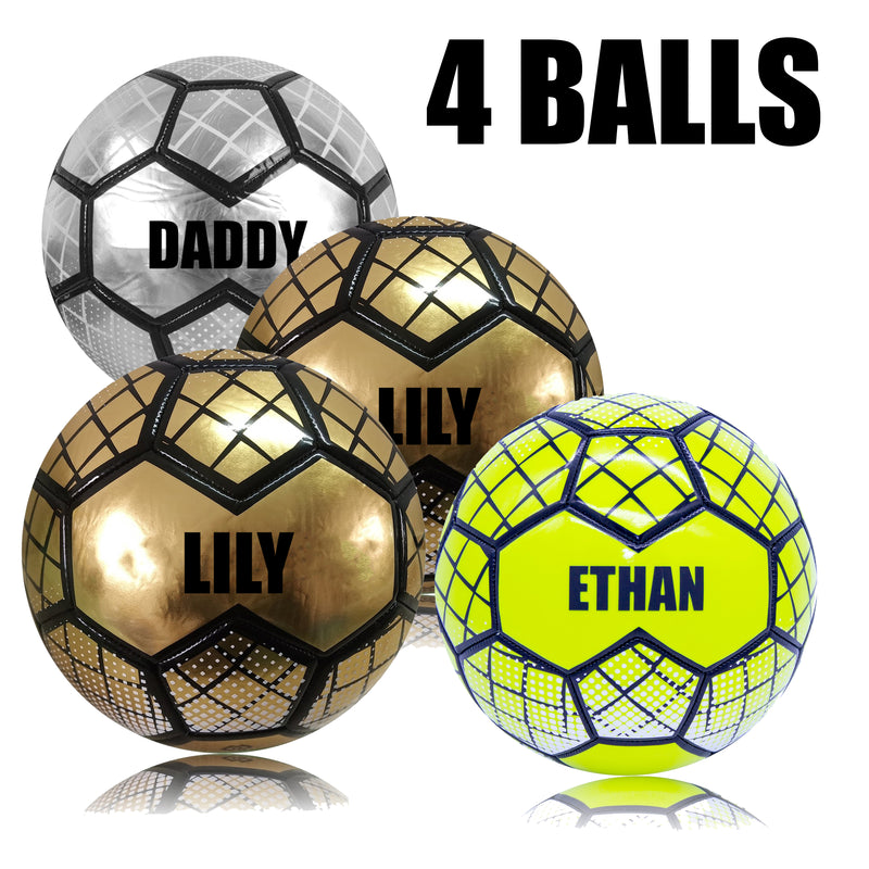 Personalised Football - Multi Pack 4 Balls