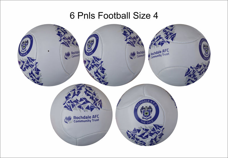 Custom Football Ball - 6 Panel Size 5 PVC 'Rochdale FC'