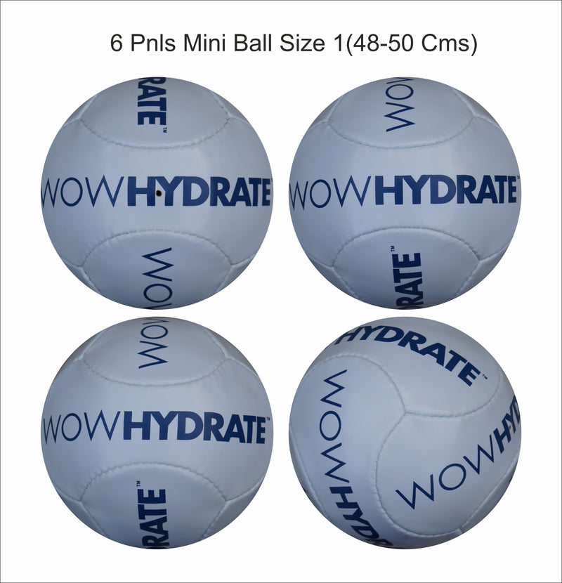 Custom Football Ball - 6 Panel Size 1 PVC 'Wow Hydrate'