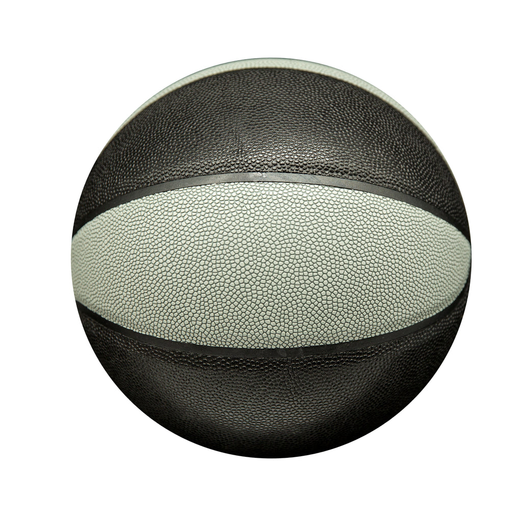 Plain Unprinted PU Basketball - Black & Grey