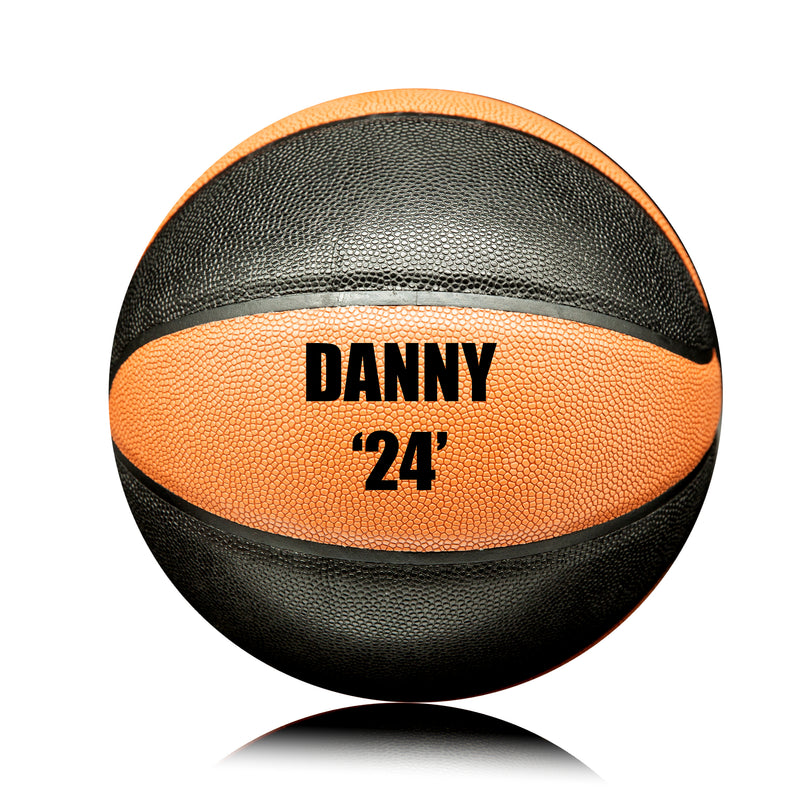 Personalised Basketball Ball - Size 7 - Tan & Black