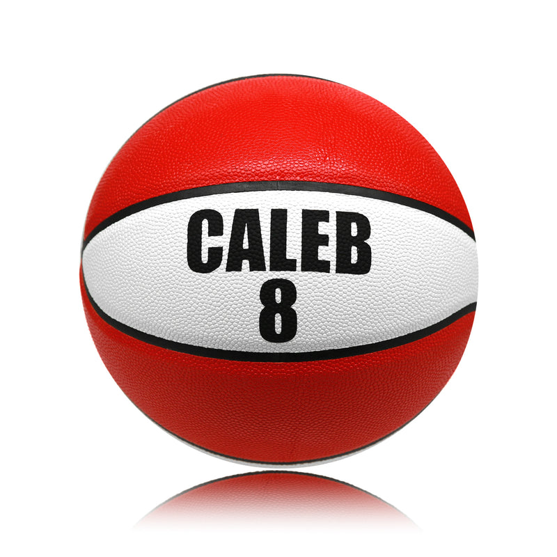 Personalised Basketball Ball - Size 7 - Red & White