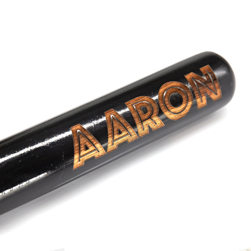 Personalised Laser-Engraved Baseball Bat - Black