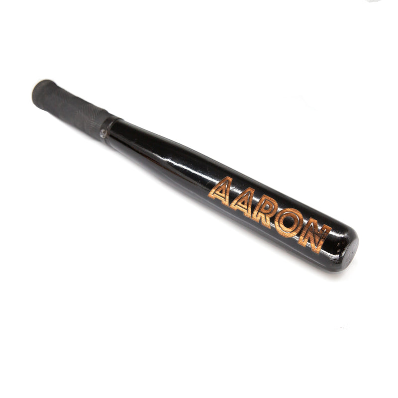 Personalised Laser-Engraved Baseball Bat - Black