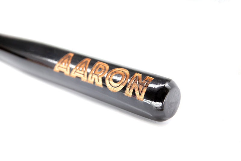 Personalised Laser-Engraved Baseball Bat - Black