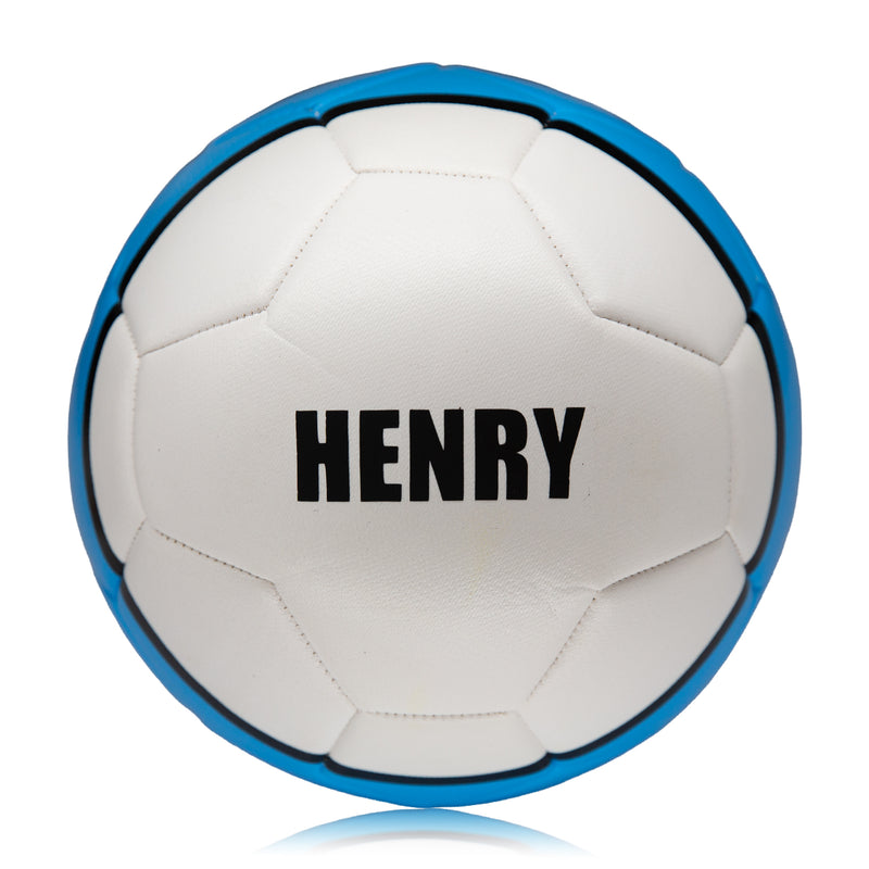 Personalised Football - White & Neon Stripe Design - Size 5