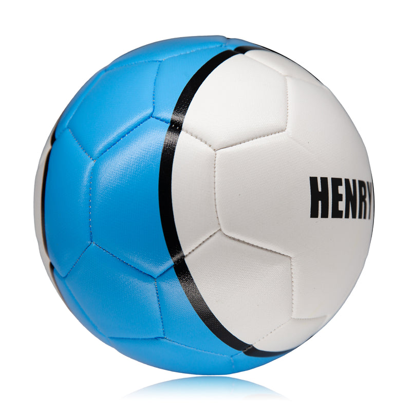 Personalised Football - White & Blue Stripe Design - Size 5