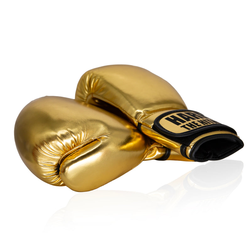 Personalised Boxing Gloves -  Custom Printed - 14oz - Gold