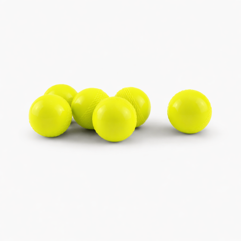 Plain Unbranded Cricket Wind ball 6 Pack - Yellow