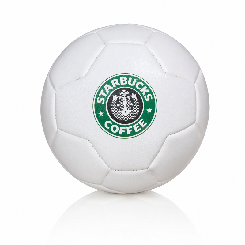 Personalised Logo Football – White - NO MINIMUM ORDER