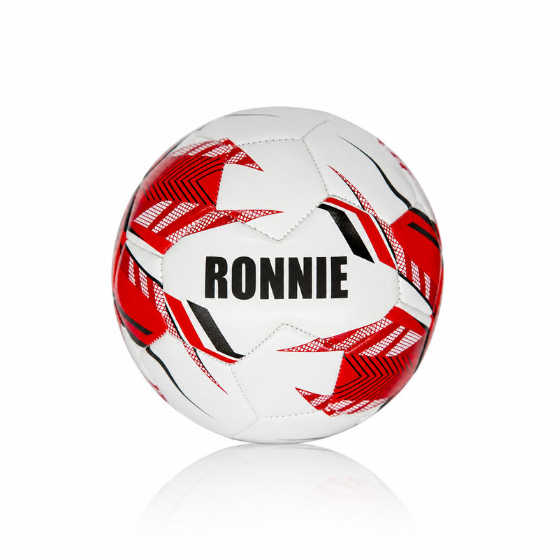Personalised Football - White & Red Size 4