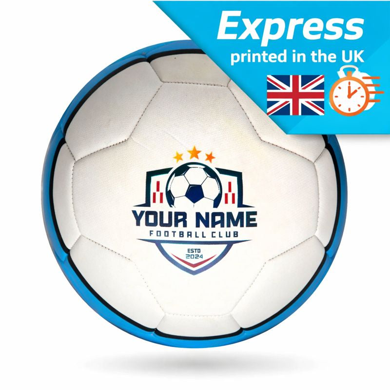 Personalised Logo Football – Blue - NO MINIMUM ORDER
