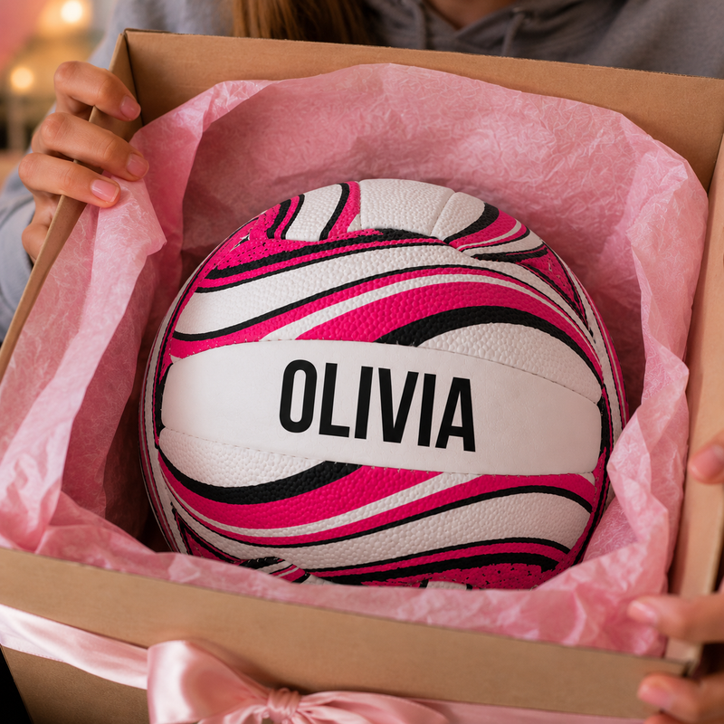 Personalised Netball Ball - Pink Size 5